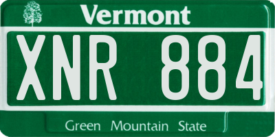 VT license plate XNR884