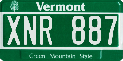VT license plate XNR887