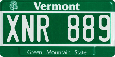 VT license plate XNR889
