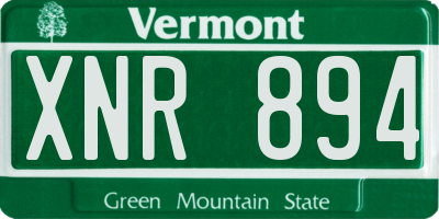 VT license plate XNR894