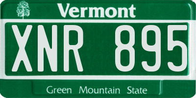VT license plate XNR895