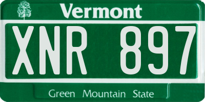 VT license plate XNR897