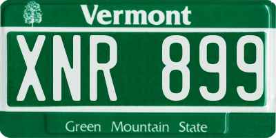VT license plate XNR899