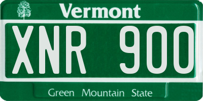 VT license plate XNR900