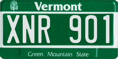 VT license plate XNR901