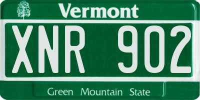 VT license plate XNR902