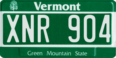 VT license plate XNR904