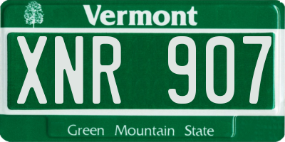 VT license plate XNR907