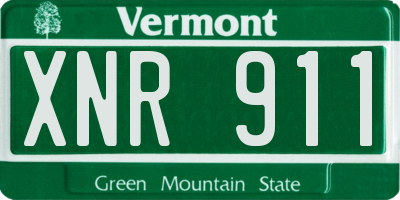 VT license plate XNR911
