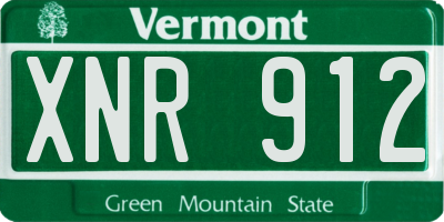 VT license plate XNR912