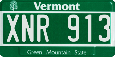 VT license plate XNR913
