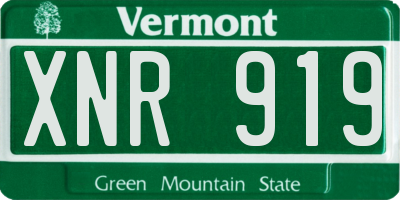 VT license plate XNR919