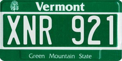 VT license plate XNR921