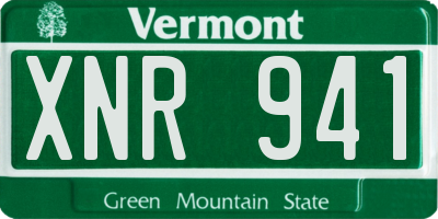 VT license plate XNR941