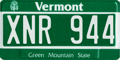 VT license plate XNR944