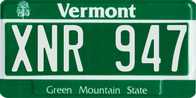 VT license plate XNR947
