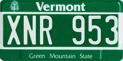 VT license plate XNR953