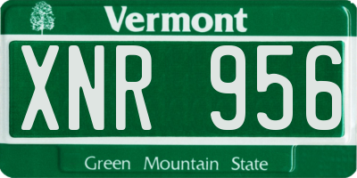 VT license plate XNR956