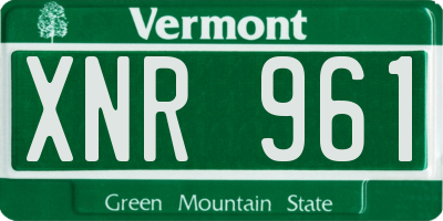 VT license plate XNR961