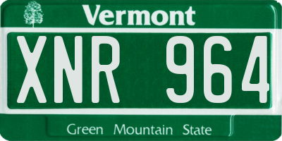 VT license plate XNR964