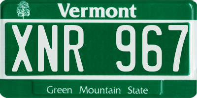 VT license plate XNR967