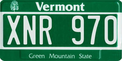 VT license plate XNR970