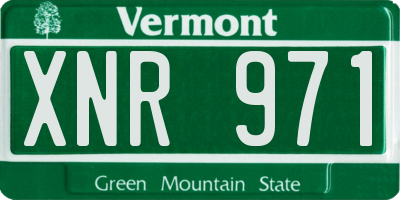 VT license plate XNR971