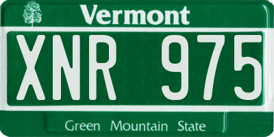 VT license plate XNR975