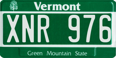 VT license plate XNR976