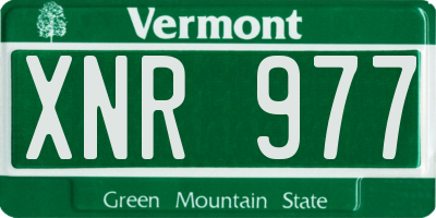 VT license plate XNR977