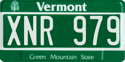 VT license plate XNR979