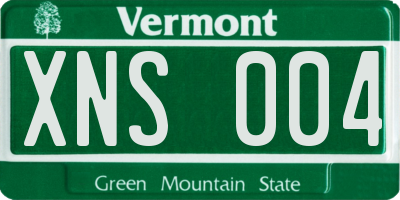 VT license plate XNS004