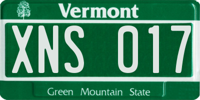 VT license plate XNS017