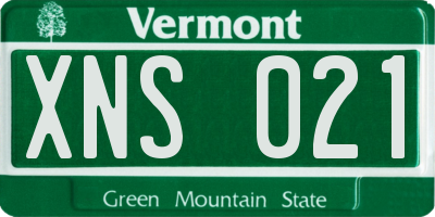 VT license plate XNS021