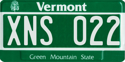 VT license plate XNS022