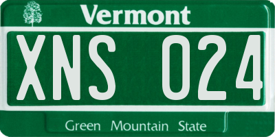 VT license plate XNS024