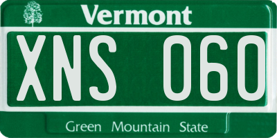 VT license plate XNS060