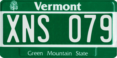 VT license plate XNS079