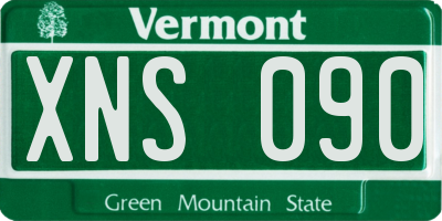 VT license plate XNS090