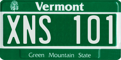 VT license plate XNS101