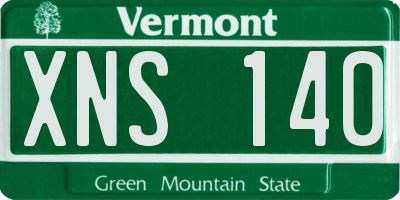 VT license plate XNS140