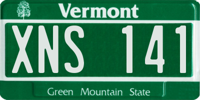 VT license plate XNS141