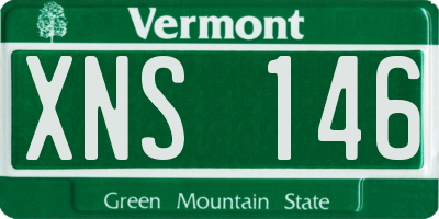 VT license plate XNS146