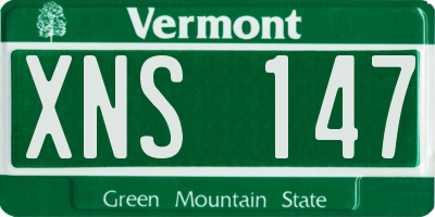 VT license plate XNS147