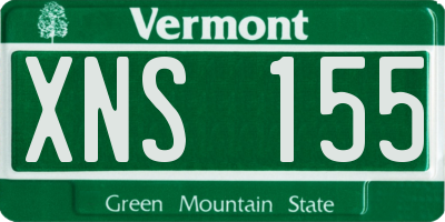 VT license plate XNS155