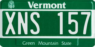 VT license plate XNS157