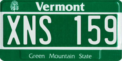 VT license plate XNS159