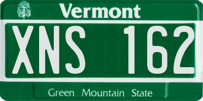 VT license plate XNS162