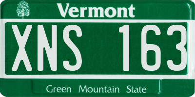 VT license plate XNS163
