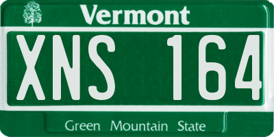 VT license plate XNS164